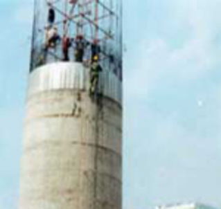 河北廊坊水泥滑模煙囪施工
